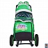 Санки-коляска Snow Galaxy City-1-1, дизайн - Совушки на зелёном, на больших надувных колёсах с сумкой и варежками  - миниатюра №3